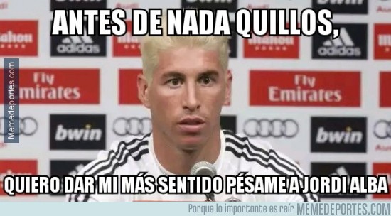 Meme del pésame de Sergio Ramos a la familia de la Duquesa de Alba