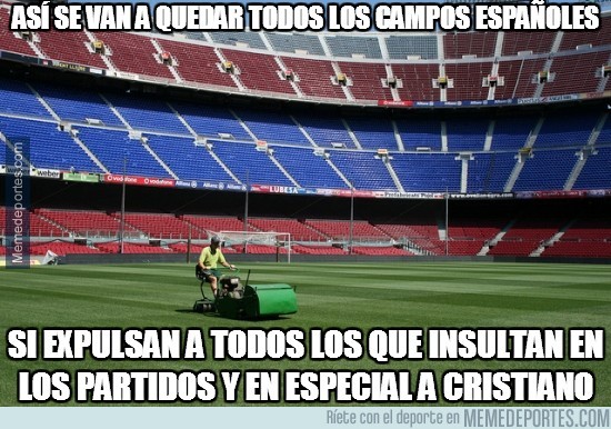 Meme de los estadios vacíos por la violencia verbal en el fútbol