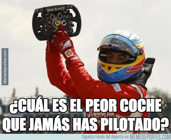 meme fernando alonso peor coche