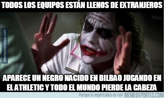 Meme del debut de Iñaki Williams con el Athletic