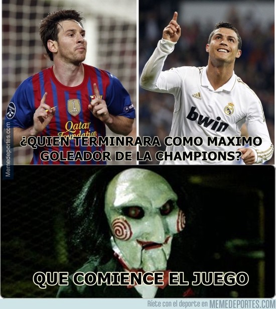 Meme de Messi y Ronaldo a por el record de Raúl