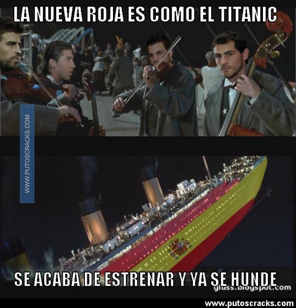 La selección española se hunde como el Titanic