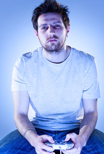 Mujeres y hombres y la PlayStation