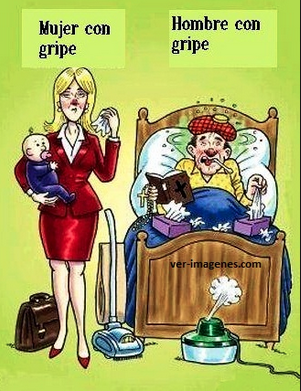 Hombres y mujeres con gripe Hombres y mujeres con gripe