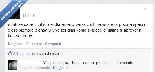 Mensaje con faltas de ortografía Mensaje con faltas de ortografía
