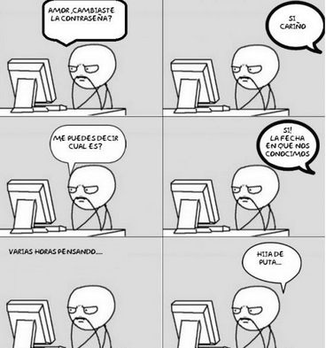 Novia cambia la contraseña