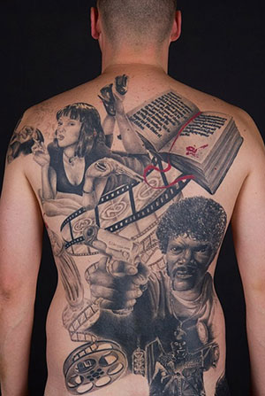 Foto de un tatuaje de cine: Pulp Fiction Foto de un tatuaje de cine: Pulp Fiction