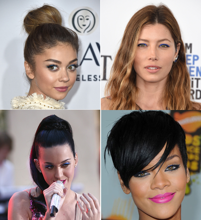 Las famosas apuestan por el eyeliner azul 