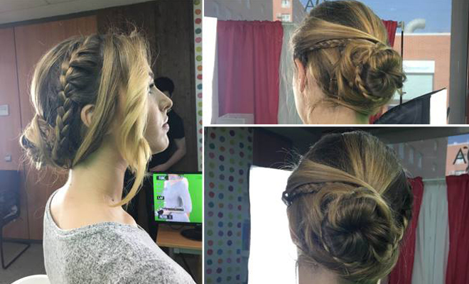 Resultado final recogido con trenzas de Blake Lively Resultado final recogido con trenzas de Blake Lively