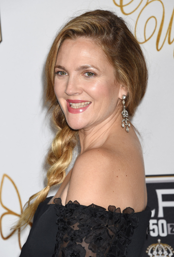 La trenza elegante de Drew Barrymore