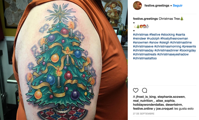 tatuaje de navidad que mola