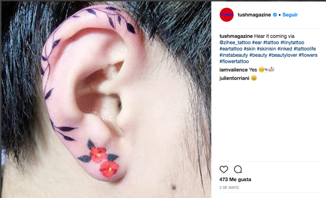 Tatuajes hélix, la moda de tatuarse los bordes de las orejas
