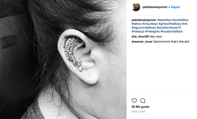 Tatuaje hélix tribal