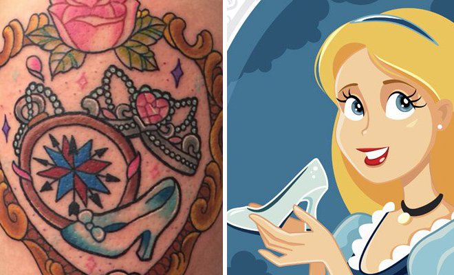 Tatuajes de cuento inspirados en princesas Disney