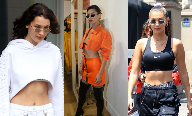 bella hadid y sus gafas de sol mini más bella hadid y sus gafas de sol mini más