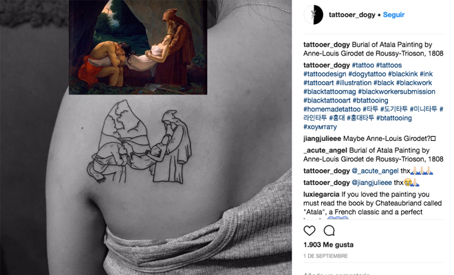 tatuaje selfie de un cuadro tatuaje selfie de un cuadro