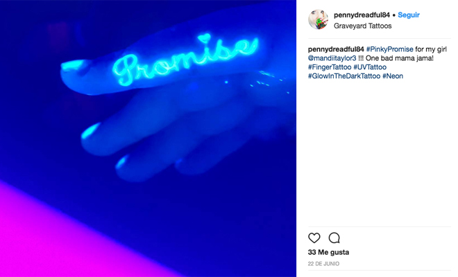 Tatuajes que brillan en la oscuridad con mensaje Tatuajes que brillan en la oscuridad con mensaje