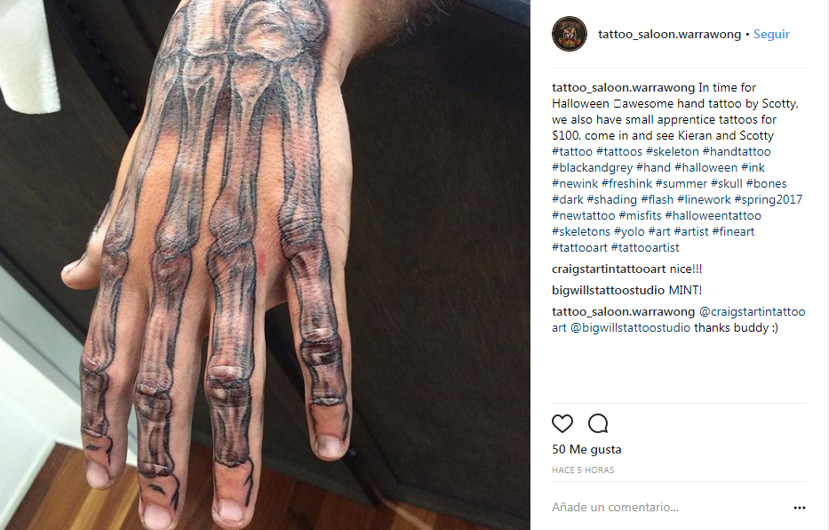 218170-halloween tatúate un esqueleto en halloween