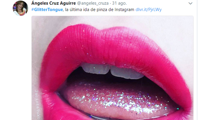 glitter en la lengua, tendencia en instagram glitter en la lengua, tendencia en instagram
