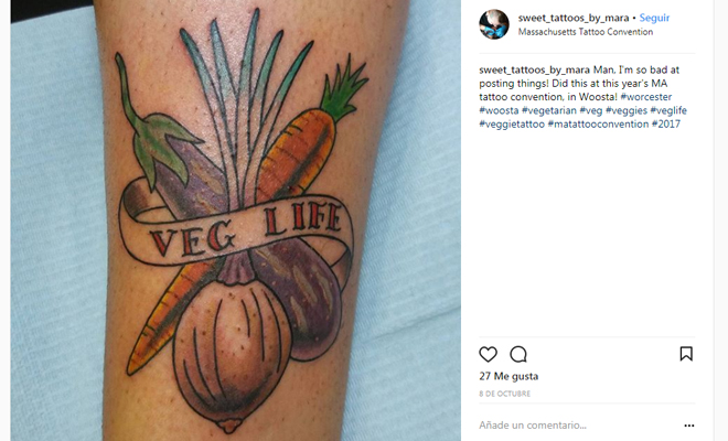 Tatuajes para hacer vegetariano