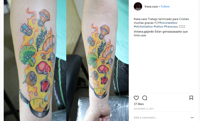 tatuajes para los amantes de la cocina