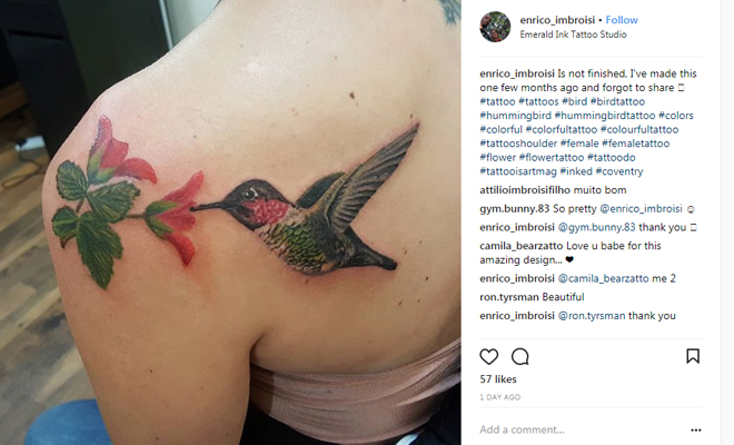Ideas de tatuajes para personas extrovertidas: colibrí Ideas de tatuajes para personas extrovertidas: colibrí