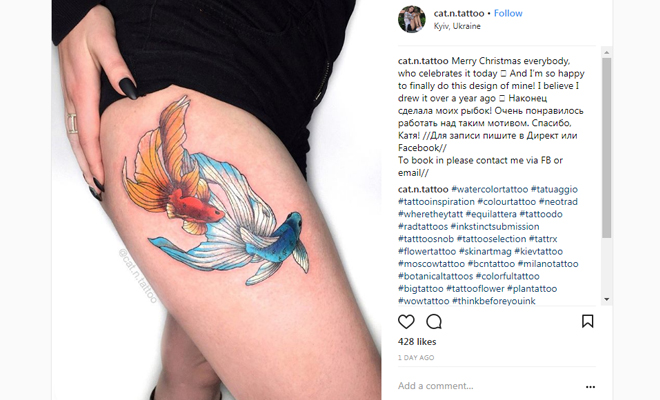 Ideas de tatuajes para personas extrovertidas: peces Ideas de tatuajes para personas extrovertidas: peces