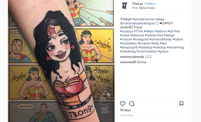 Ideas de tatuajes para personas extrovertidas: superwoman Ideas de tatuajes para personas extrovertidas: superwoman