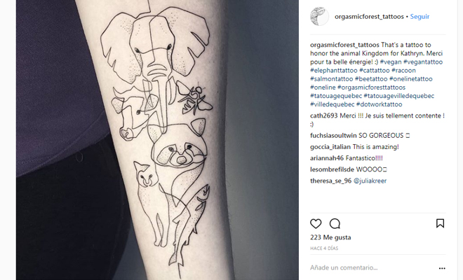 Tatuajes de una línea