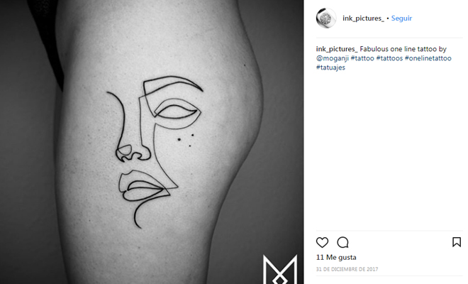 Tatuajes de una línea