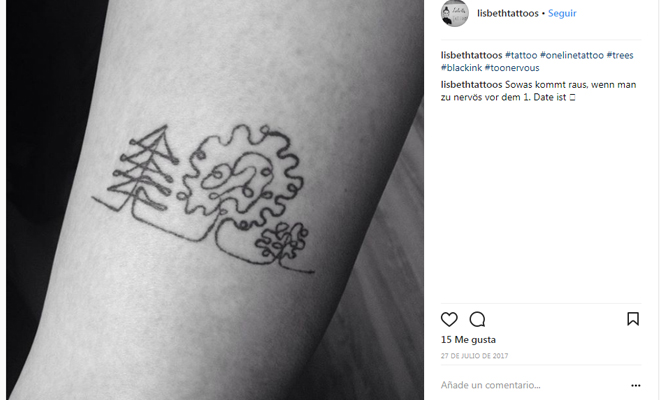 Tatuajes de una línea