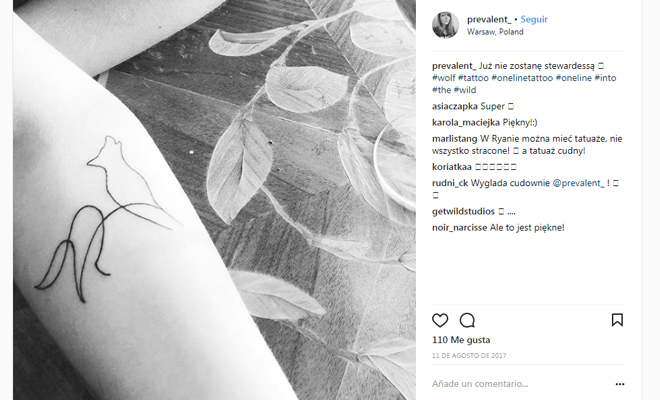 Tatuajes de una línea