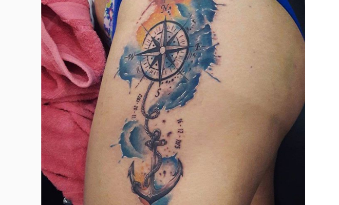 tatuajes de puntos cardinales