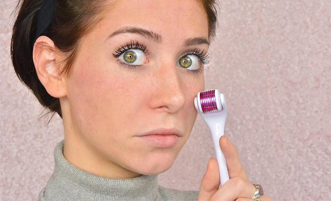 Rodillo facial para combatir las cicatrices y arrugas Rodillo facial para combatir las cicatrices y arrugas