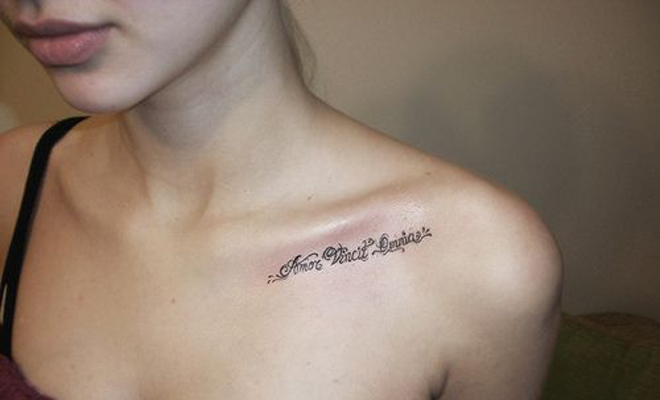 Las mejores frases para hacerse un tatuaje en la clavícula