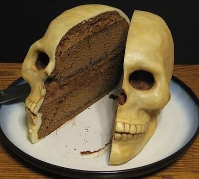 Pastel de calavera Platos terroríficos para Halloween