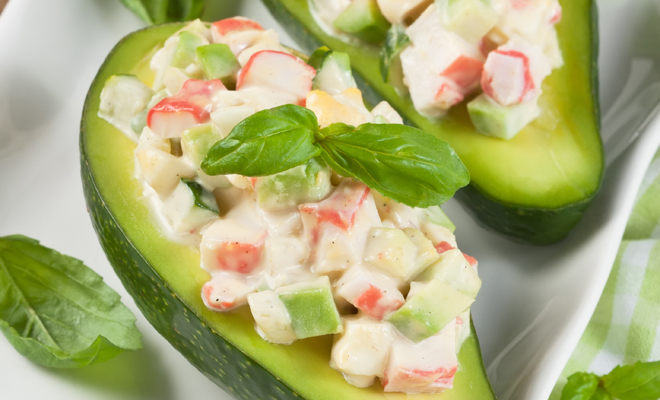Recetas de primeros platos para Navidad: aguacate cupido