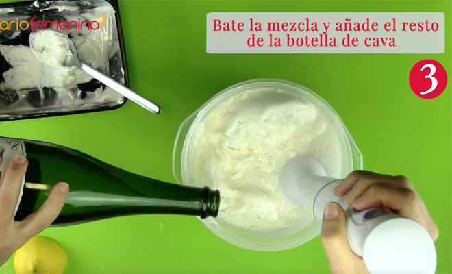 Recetas de postres fáciles: sorbete de limón y cava. Paso 3 Recetas de postres fáciles: sorbete de limón y cava. Paso 3