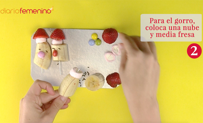 Recetas de postres para Navidad: plátanos de Papá Noel paso 2