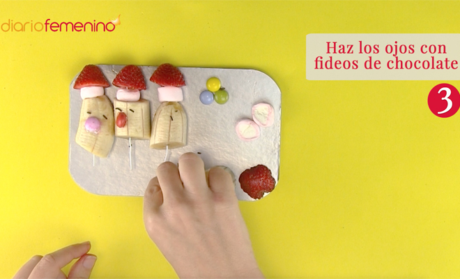Recetas de postres para Navidad: plátanos de Papá Noel paso 3