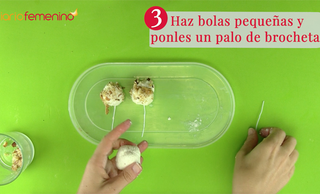 Recetas de aperitivos fáciles: ricas bolitas de queso de cabra Paso 3