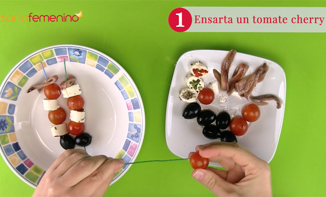 Recetas de aperitivos fáciles: deliciosas brochetas de tomate y queso. Paso 1 Recetas de aperitivos fáciles: deliciosas brochetas de tomate y queso. Paso 1