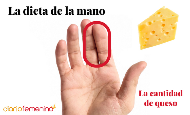La dieta de la mano y la cantidad de queso que hay que tomar