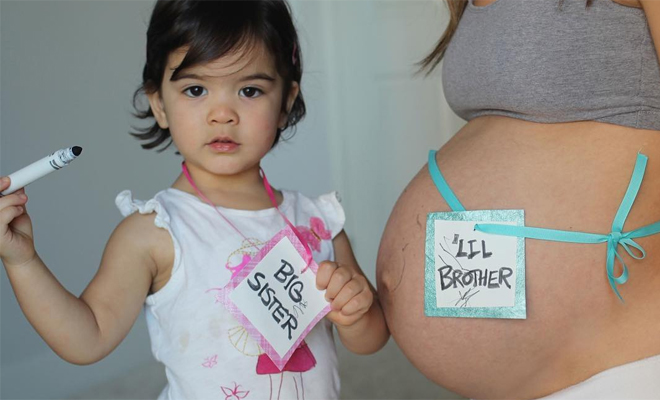 Anunciar un embarazo con hermana