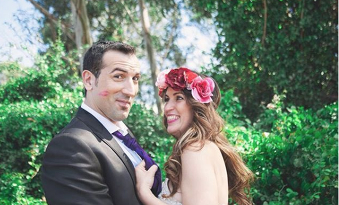 besos divertidos para una foto de boda besos divertidos para una foto de boda