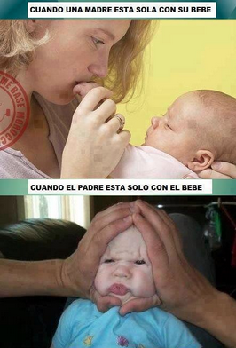 Padre pone caras graciosas Padre pone caras graciosas