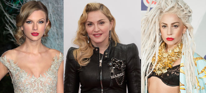 Madonna, Lady Gaga y Taylor Swift, las cantantes más ricas de 2013. Madonna, Lady Gaga y Taylor Swift, las cantantes más ricas de 2013.