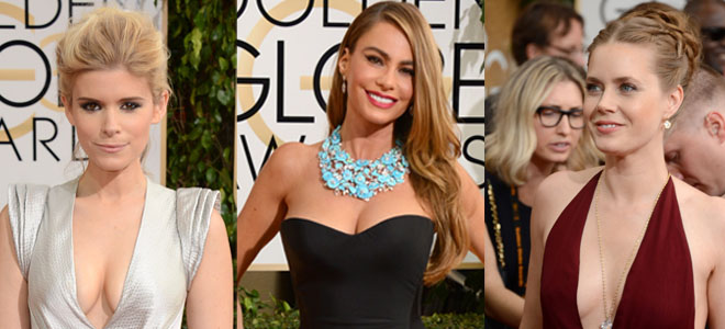 Los mejores escotes de los Globos de Oro 2014. Los mejores escotes de los Globos de Oro 2014.