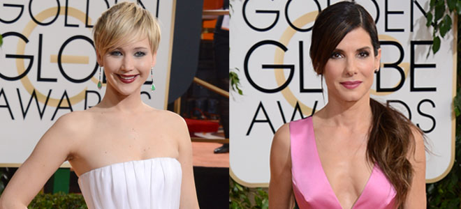 Jennifer Lawrence y Sandra Bullock, las más horteras de los Globos de Oro 2014.