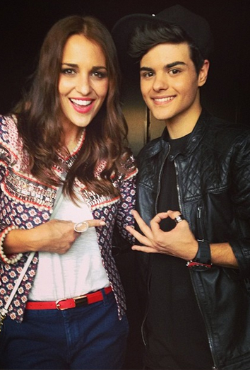 Paula Echevarría, junto a Abraham Mateo durante un concierto. Paula Echevarría, junto a Abraham Mateo durante un concierto.